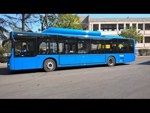 buss'' MAN'' автобус'' MAN'' ახალი ლურჯი ავტოუსები  ''MAN'' თბილისში